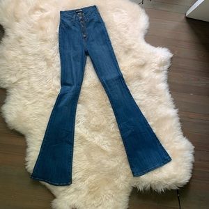 High waist flare jeans
